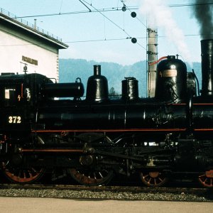 Bahnhof Frohnleiten, Dampflokomotive GKB 372, Morop Sonderzug 1973
