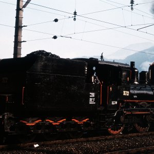 Bahnhof Frohnleiten, Dampflokomotive GKB 372, Morop Sonderzug 1973