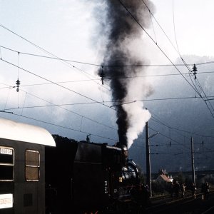 Bahnhof Vordernberg, Dampflokomotive GKB 372, Morop Sonderzug 1973