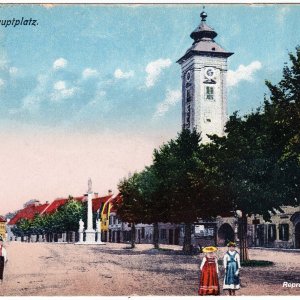 Ansichtskarte Mureck Hauptplatz um 1919