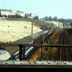 Südbahn Meidling, Einschnitt im Bau 1973