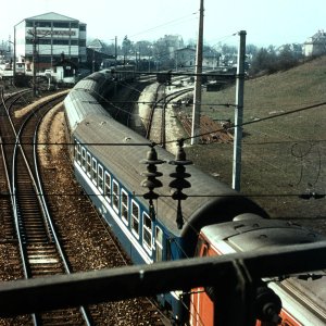Südbahn Meidling, Einschnitt im Bau 1973