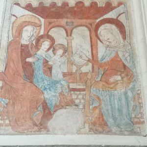 Wandmalerei in der Pfarrkirche St.Stephanus in Weiten