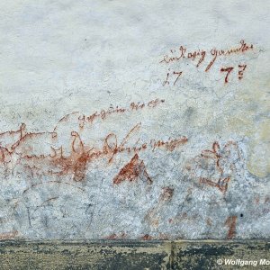 Wallfahrtskirche Mariä Geburt Tschengls - Rötelinschriften