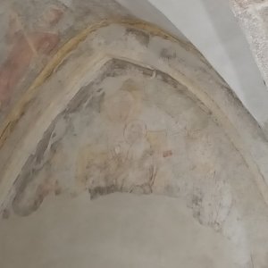 Seccomalerei: Maria mit Kunigunde und Heinrich II