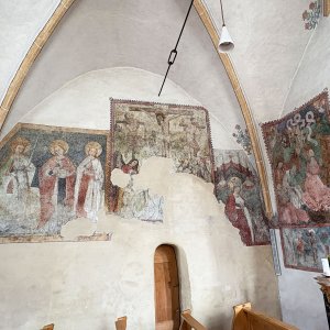 spätgotische Fresken Filialkirche Mariae Himmelfahrt in Stuben, Pfunds