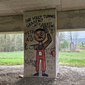 Graffiti in der Au bei Klosterneuburg