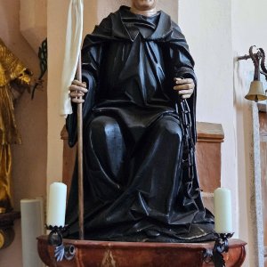 Gotische Figur des hl. Leonhard, Wallfahrtskirche Pucking