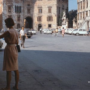 Piazza dei Cavalieri in Pisa im Jahr 1967