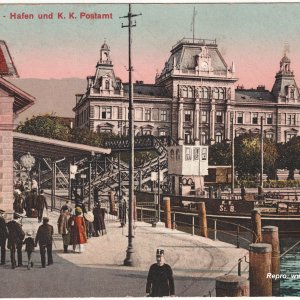 Bregenz - Hafen und K. K. Postamt
