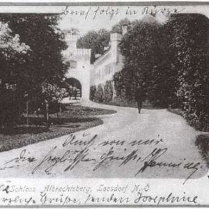 Schloß Albrechtsberg a.d. Pielach, Haupteingang, um 1900
