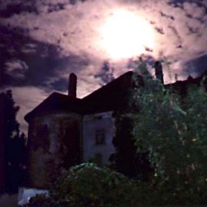 Schloß Albrechtsberg, Nordseite, Nachtaufnahme, 1998