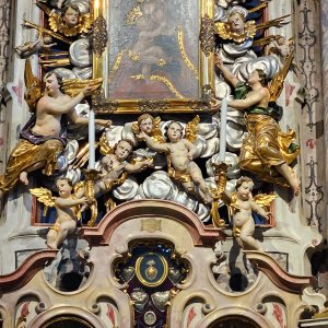 Hochaltar Wallfahrtskirche Mariahilf in Zinggen, Brixen, Südtirol
