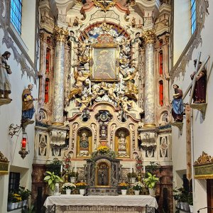 Hochaltar Wallfahrtskirche Mariahilf in Zinggen, Brixen, Südtirol