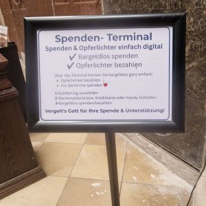 Bargeldlos Opferkerzen bezahlen