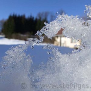 Ende einer Schneeverwehung