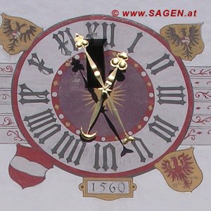 Turmuhr in Seefeld in Tirol