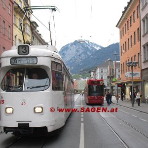Straßenbahn Innsbruck - alt gegen neu