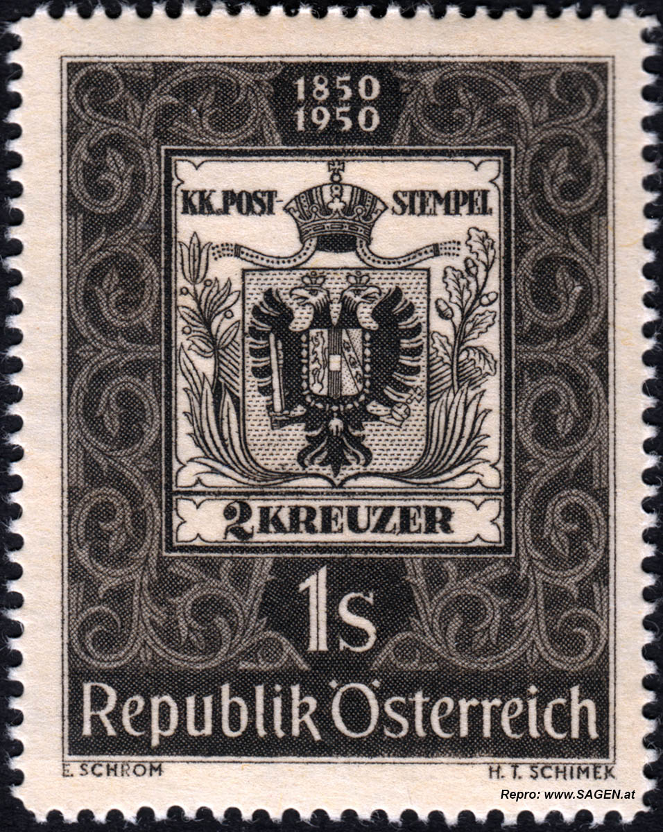 100 Jahre österreichische Briefmarke 1950