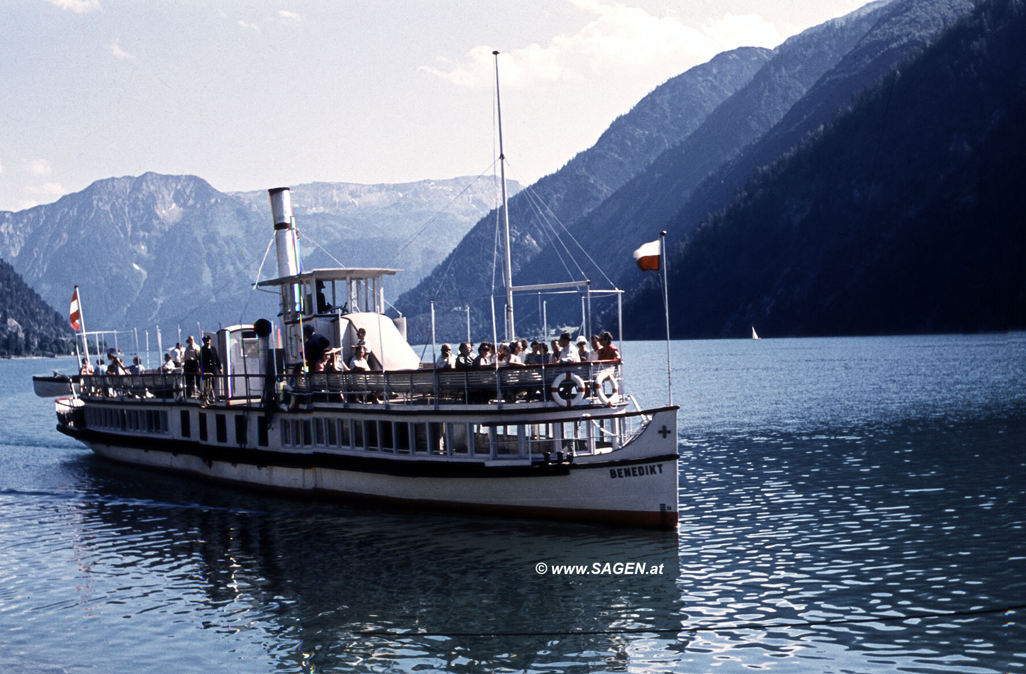 Achensee, Dampfschiff St. Benedikt 1957
