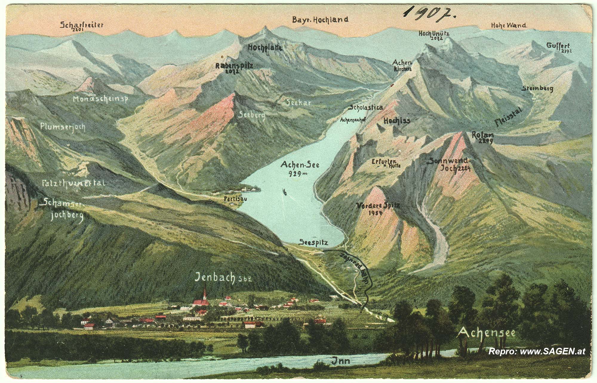 Achensee Panorama 1907