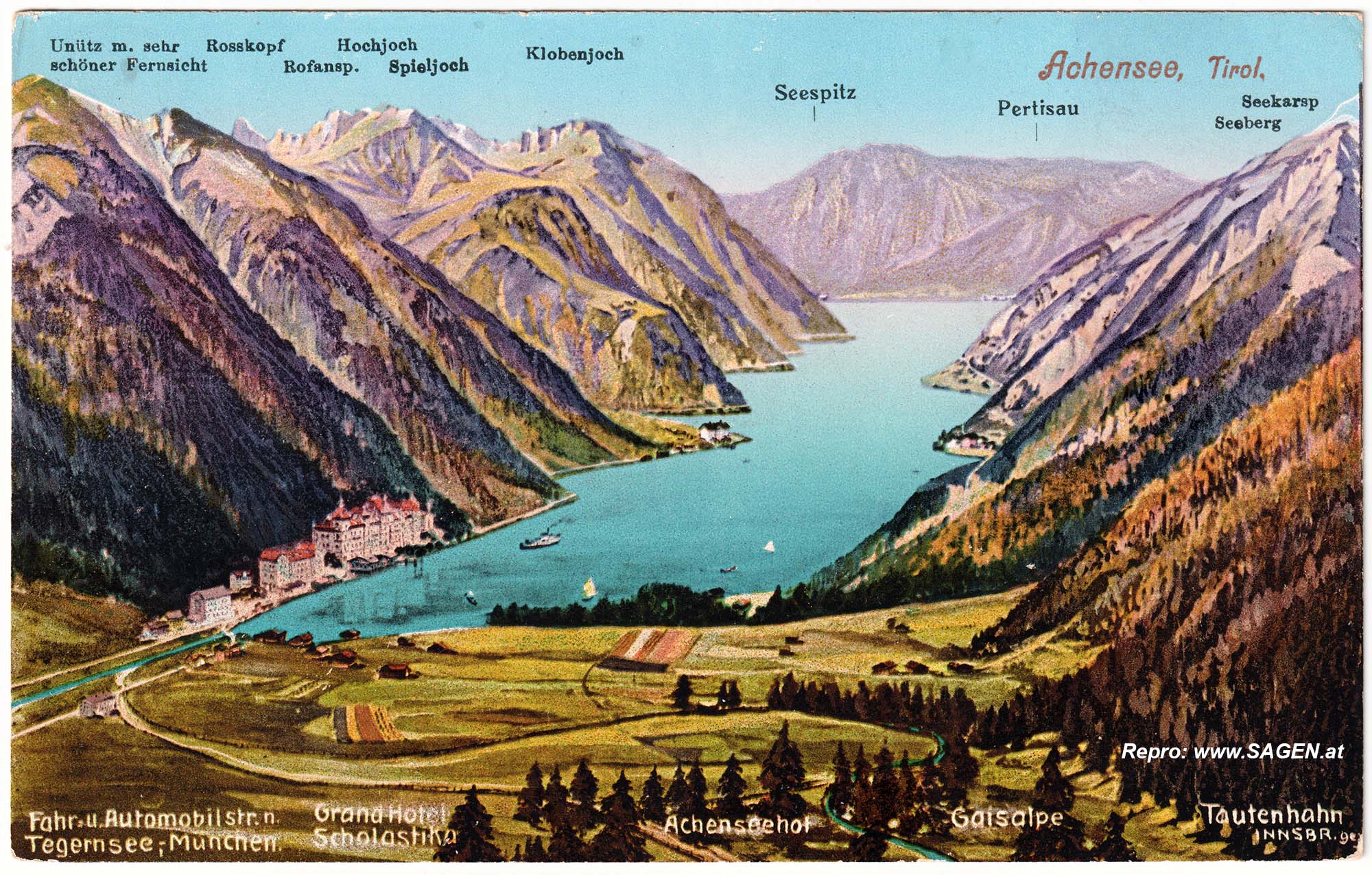 Achensee Panorama 1912