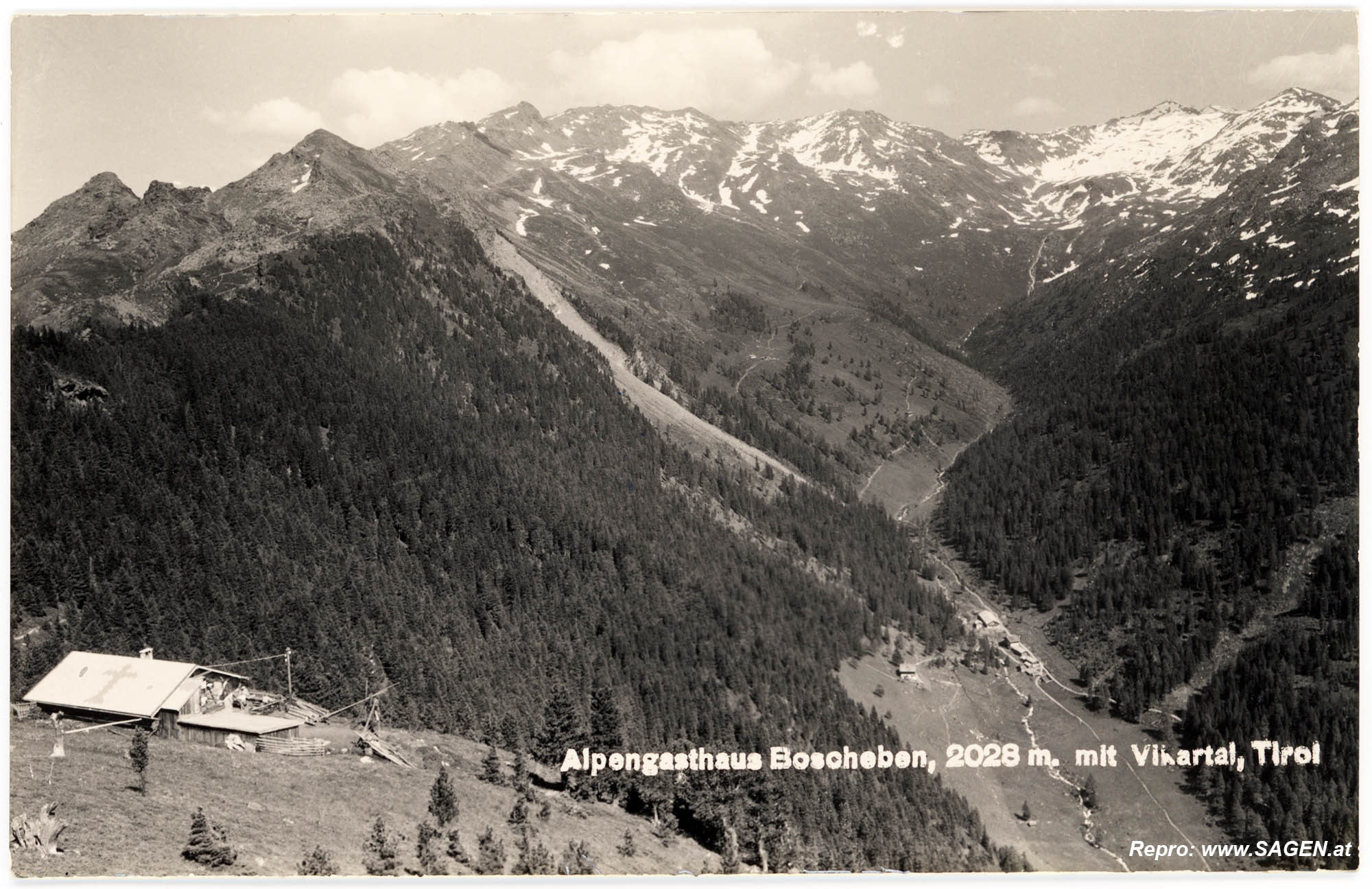 Alpengasthaus Boscheben mit Vikartal, Tirol