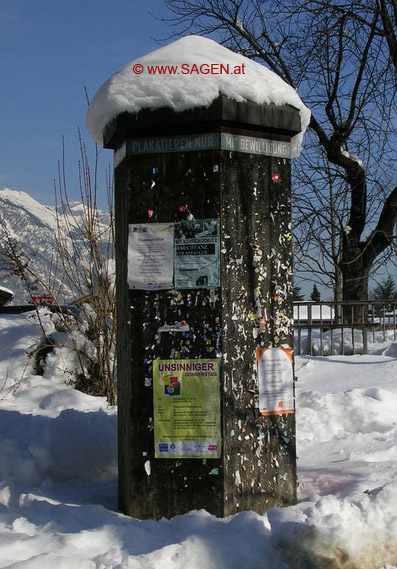 Alte Litfaßsäule in Schwaz