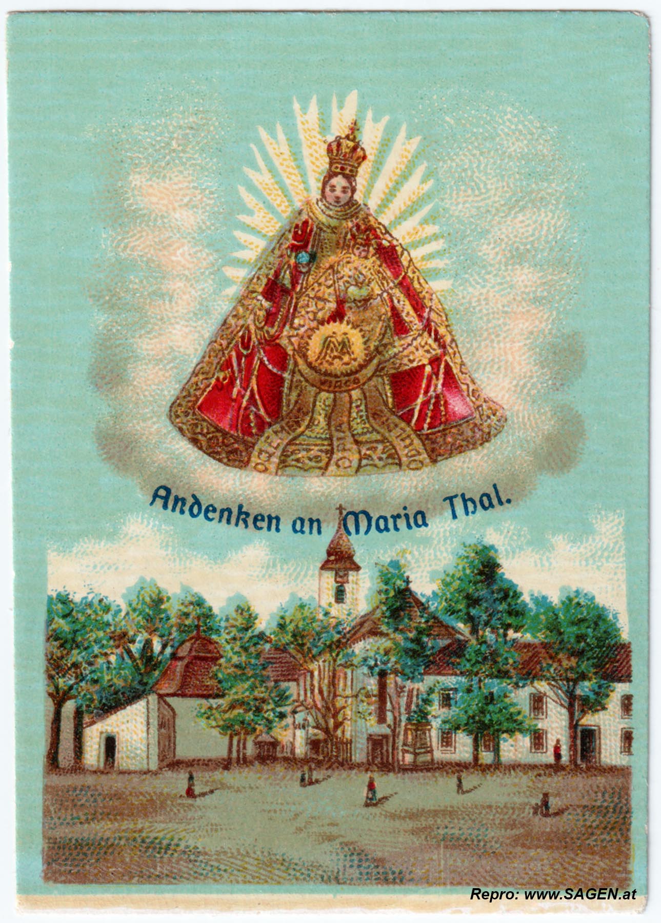 Wallfahrtsandenken um 1910, Kramsach, Pfarr- und Wallfahrtskirche Mariathal, Tirol