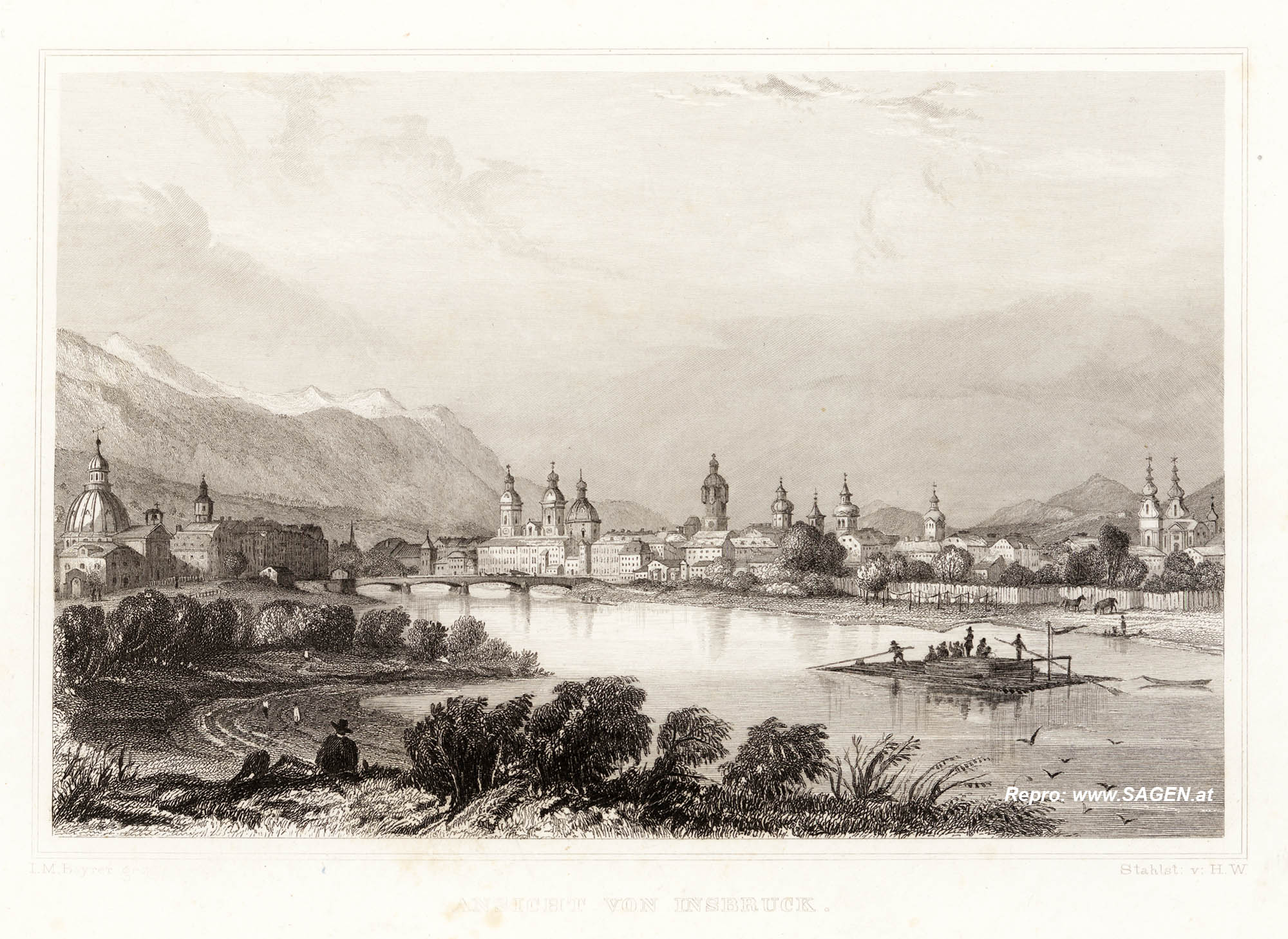 Ansicht von Innsbruck 1810