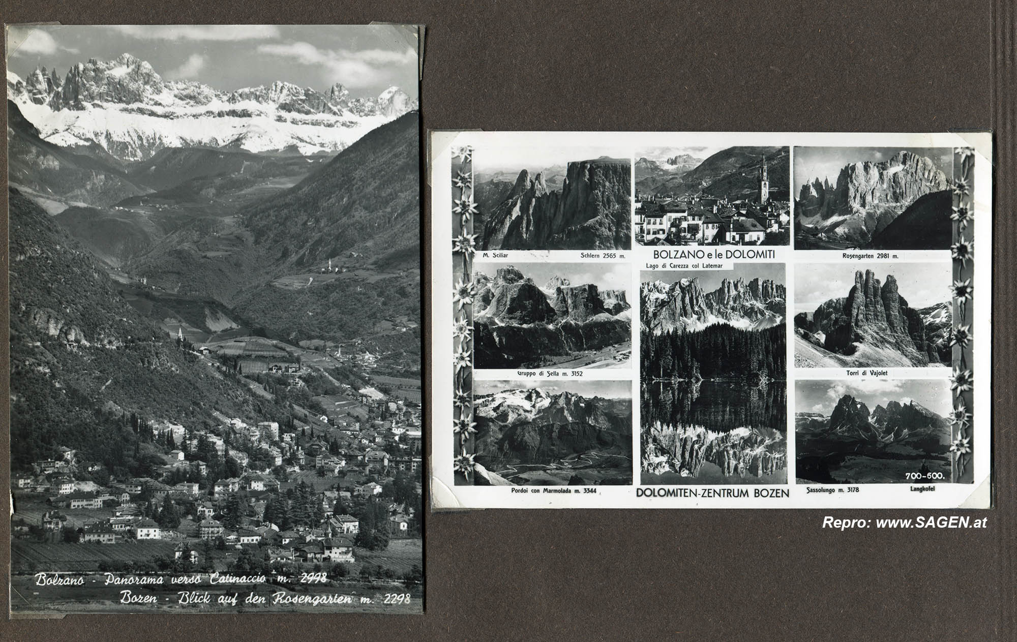 Ansichtskarten Urlaub Norditalien 1956