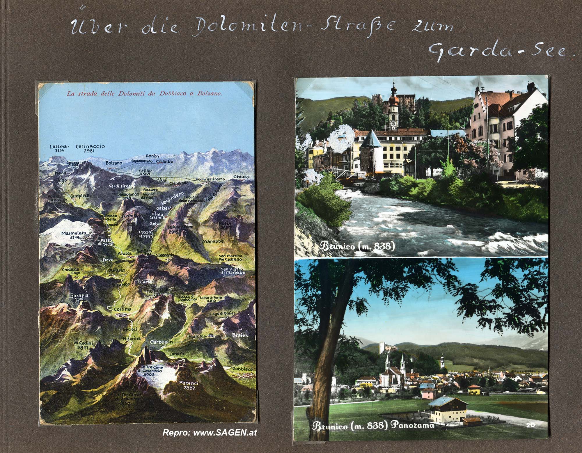 Ansichtskarten Urlaub Norditalien 1956