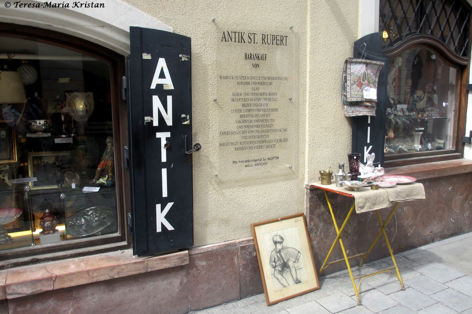 Antiquitätenladen in der Salzburger Altstadt