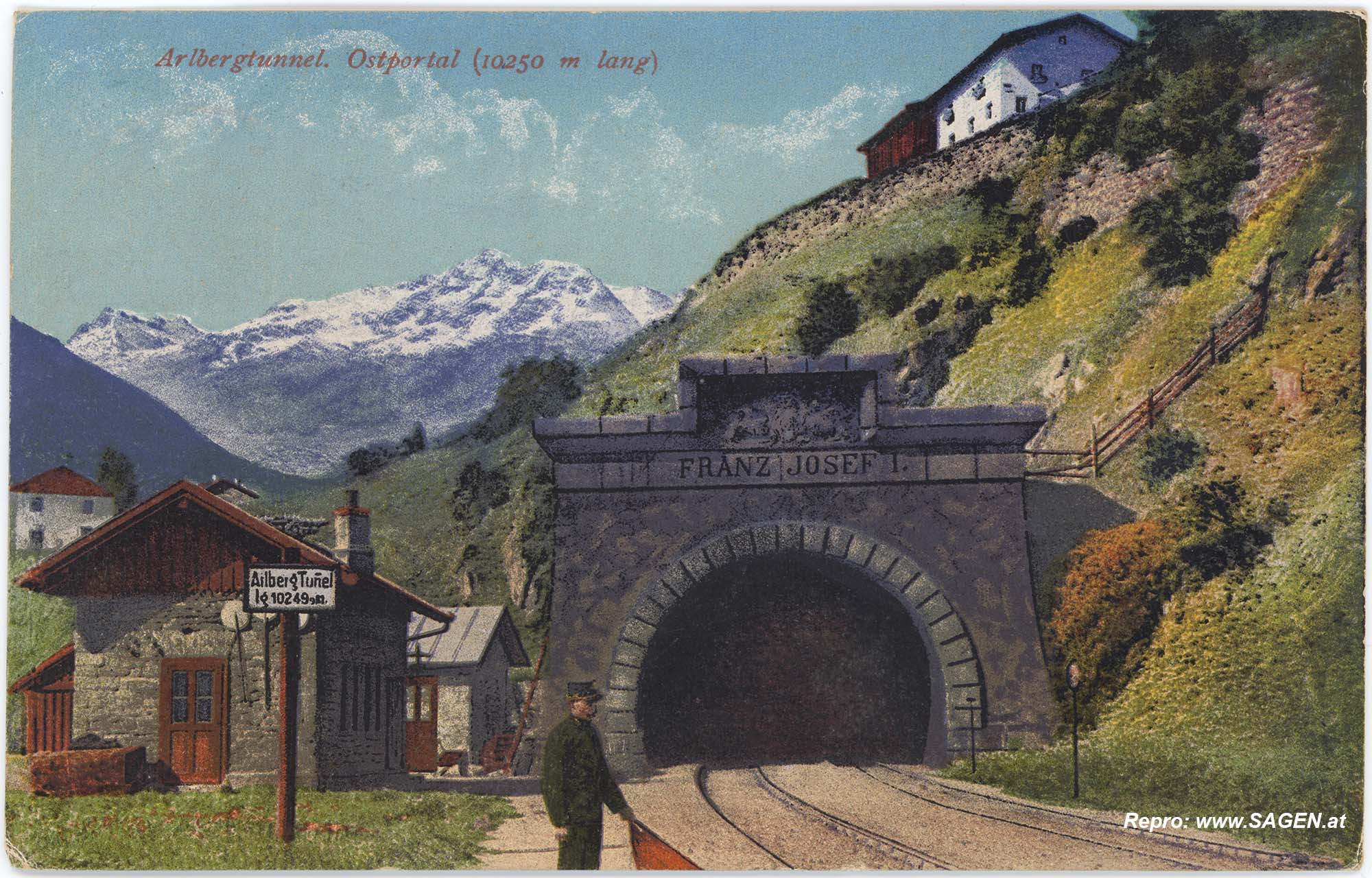 Arlbergtunnel. Ostportal (10250 m lang)