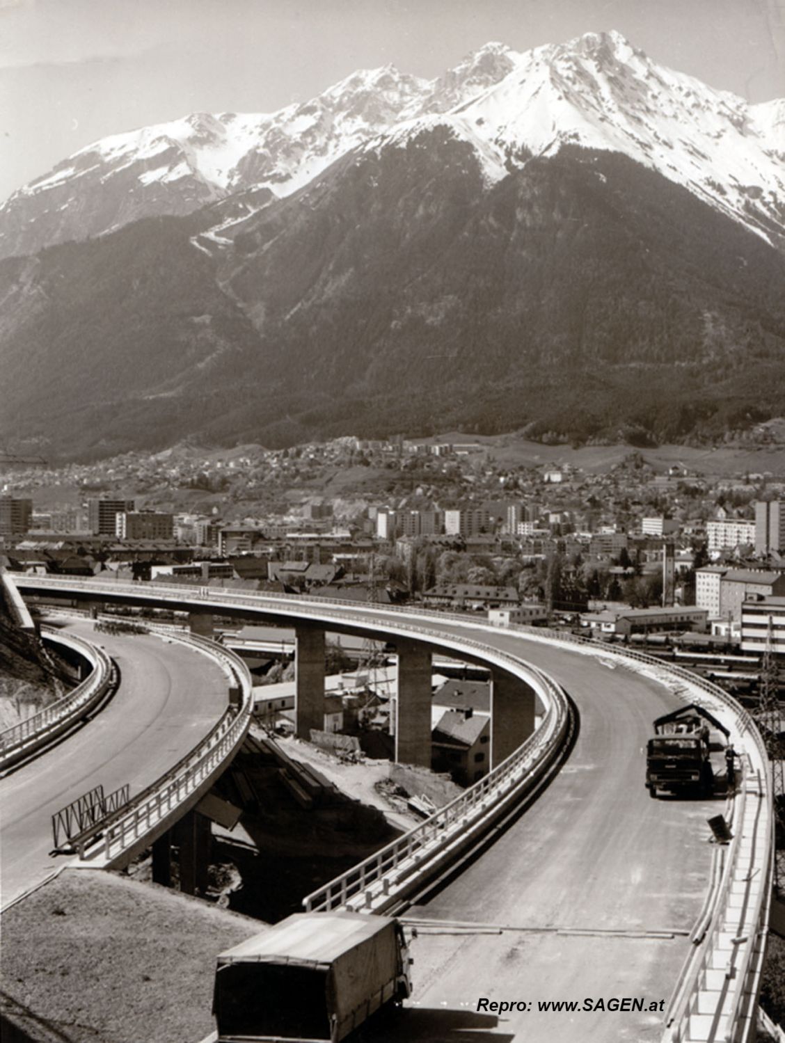 Autobahn Baustelle Knoten Innsbruck-Wilten