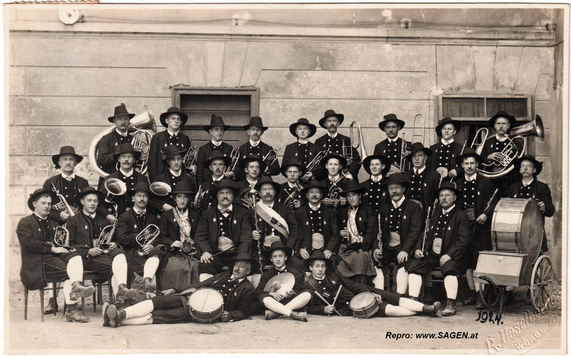 Bürgermusik Wörgl Tirol im Jahr 1924