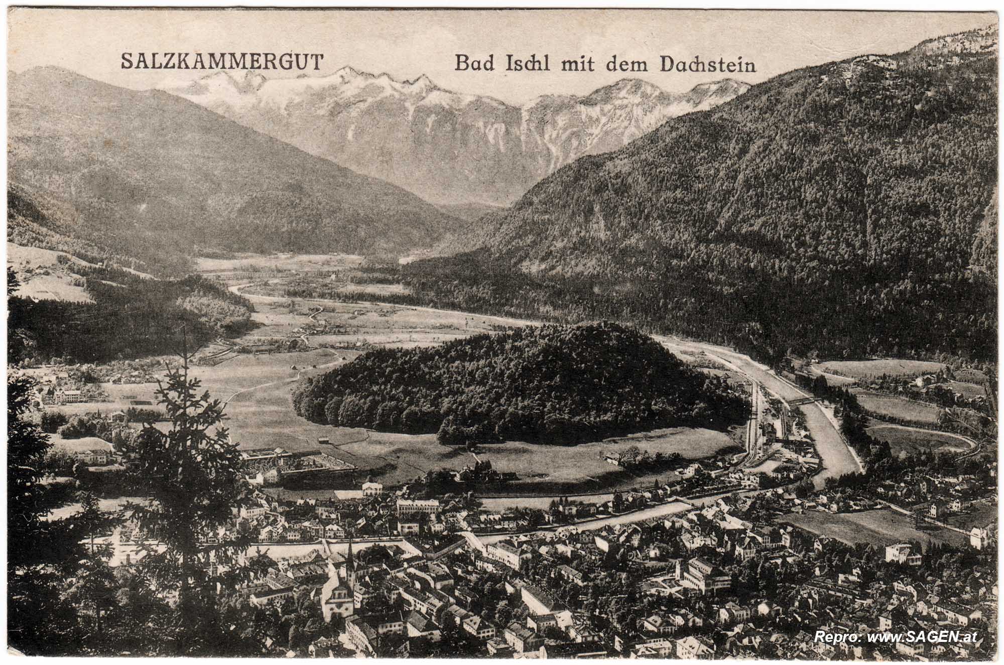 Bad Ischl mit Dachstein 1920