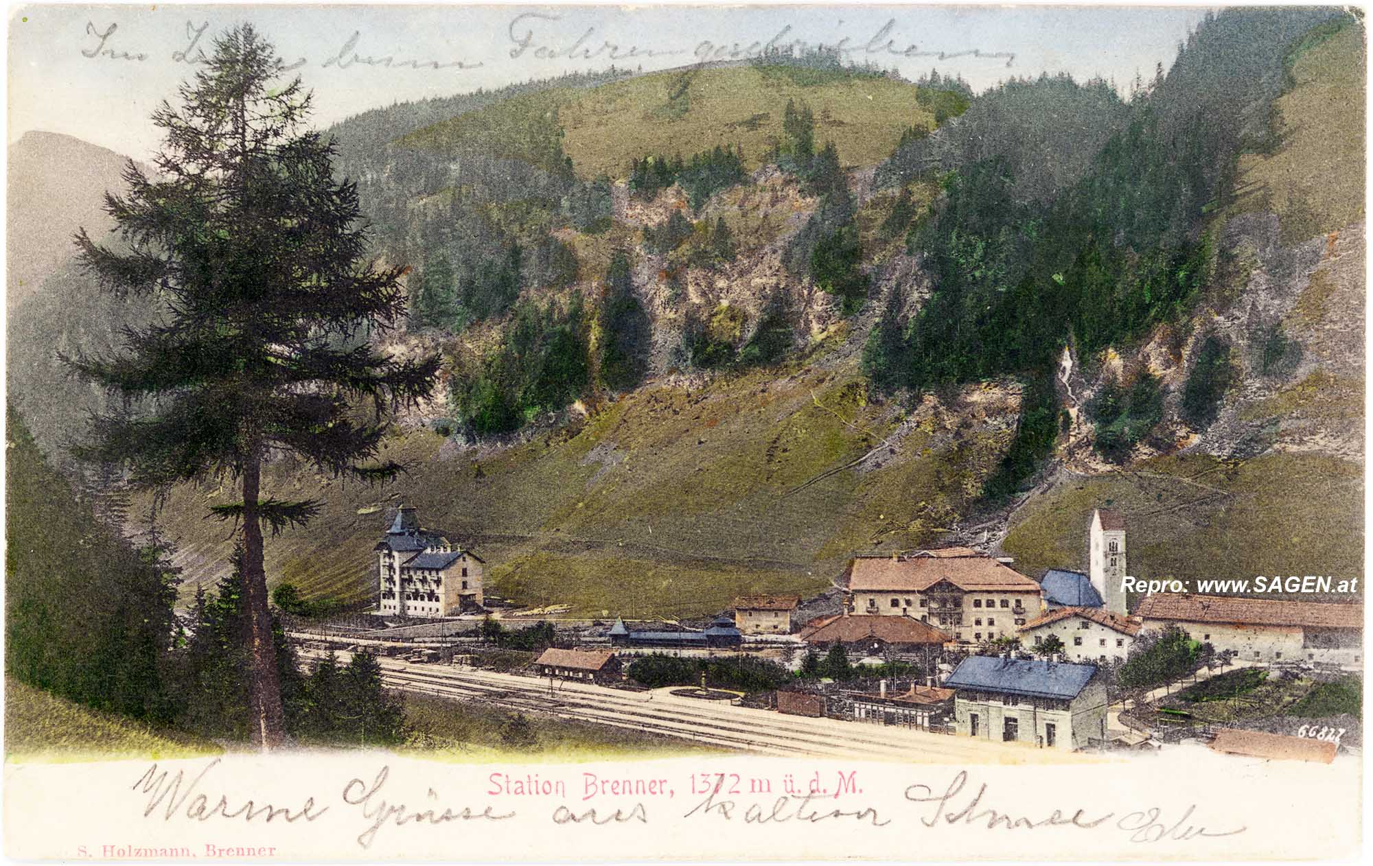 Bahnhof Brenner um 1900