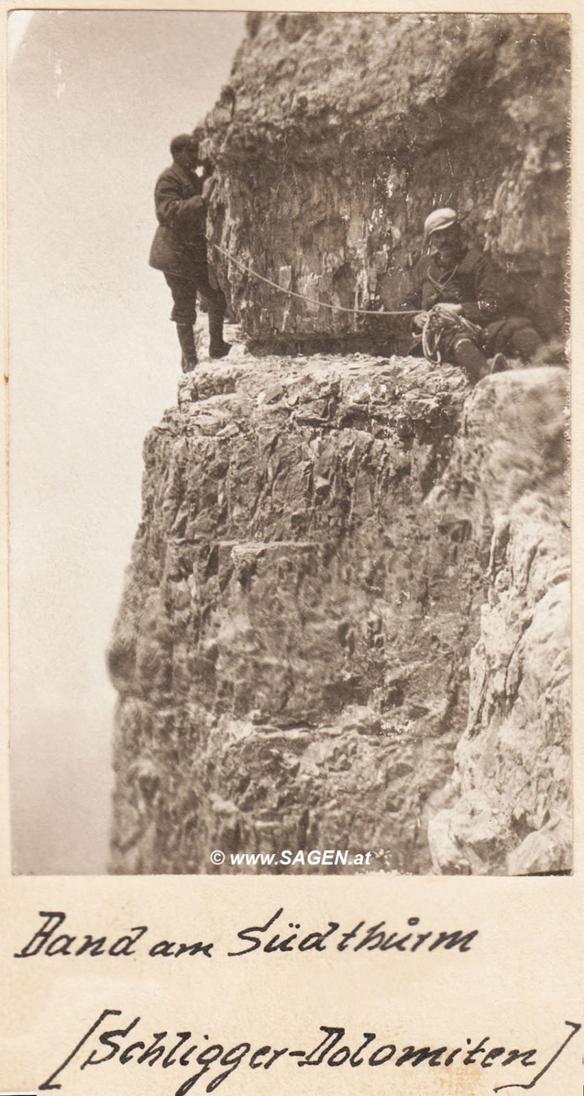 Band am Südturm, Schlicker Dolomien um 1920