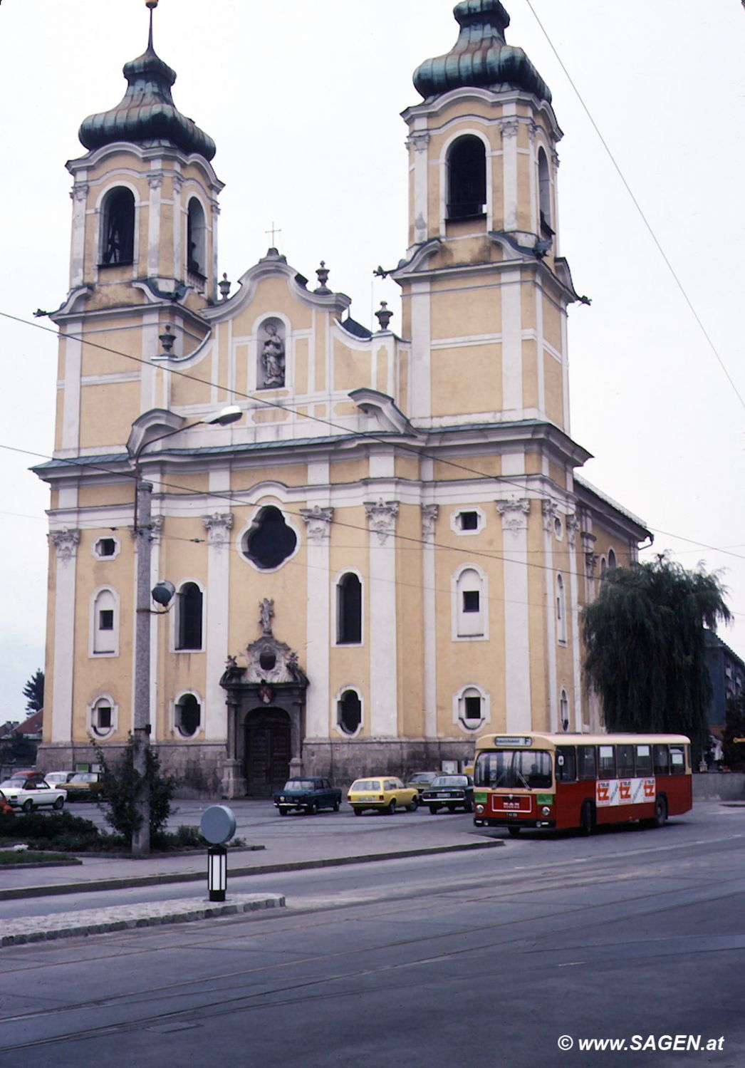 Basilika Wilten im Jahr 1976