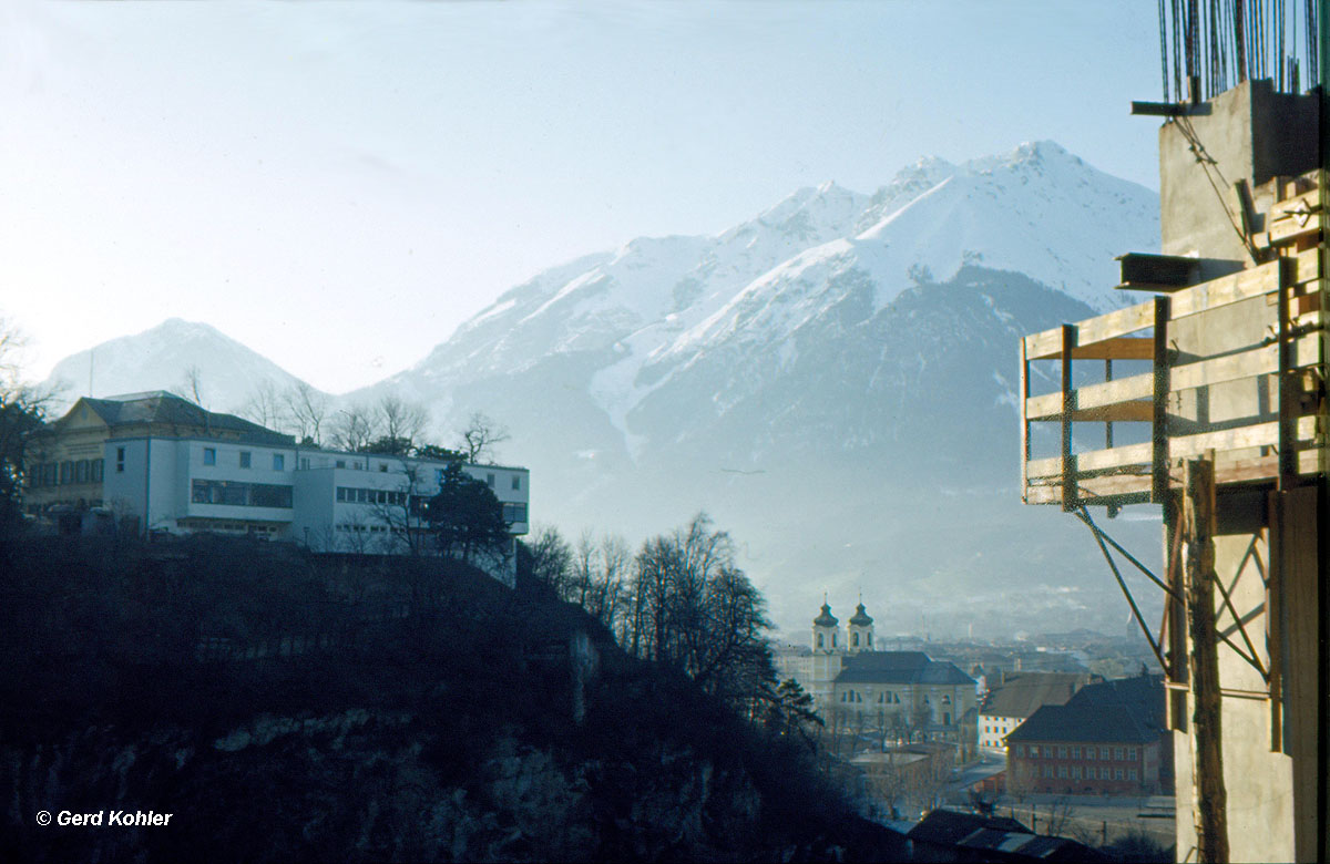 Bau der Sillbrücke, Brennerautobahn, Innsbruck 1967