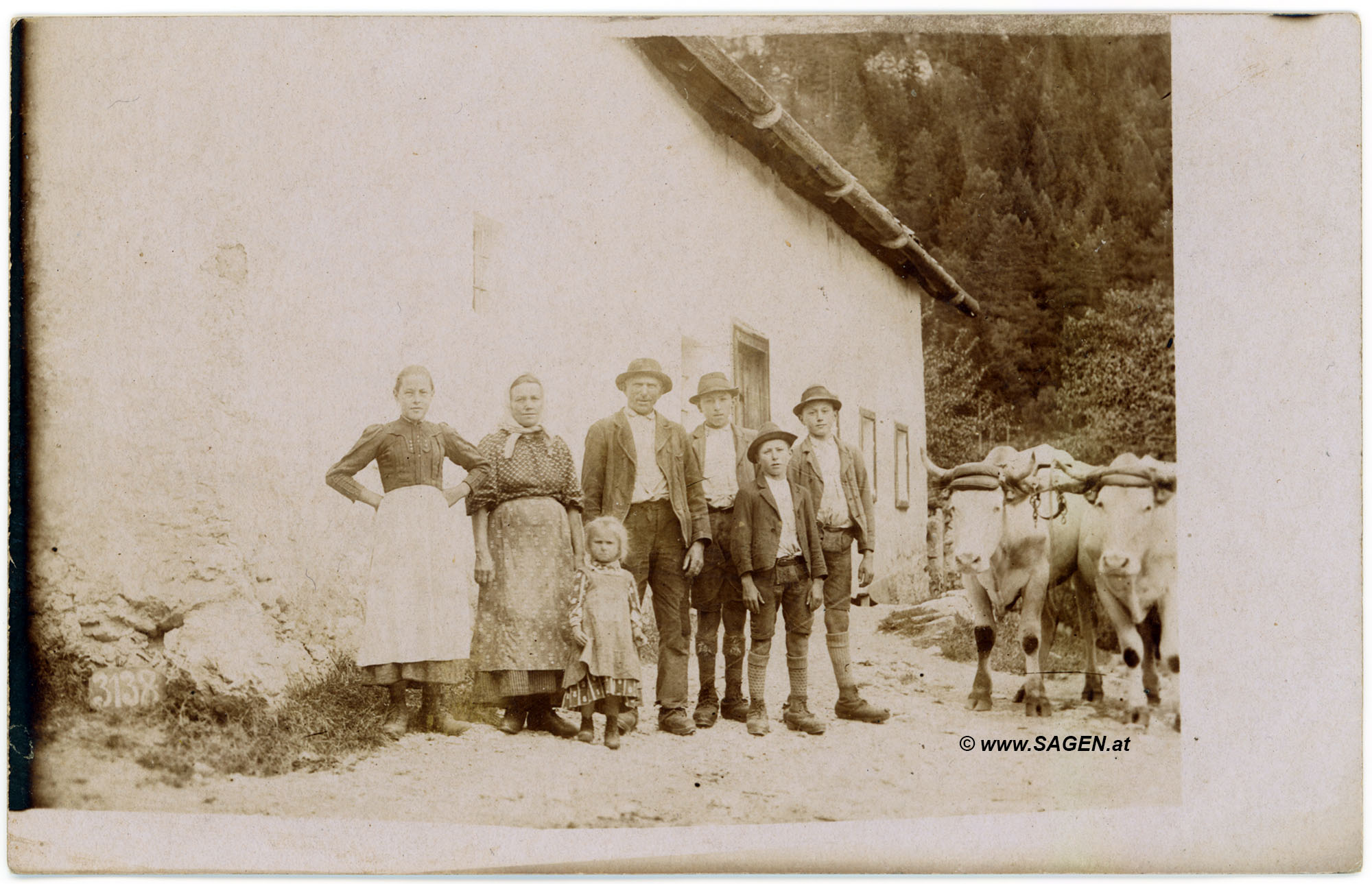 Bauernfamilie alpiner Raum