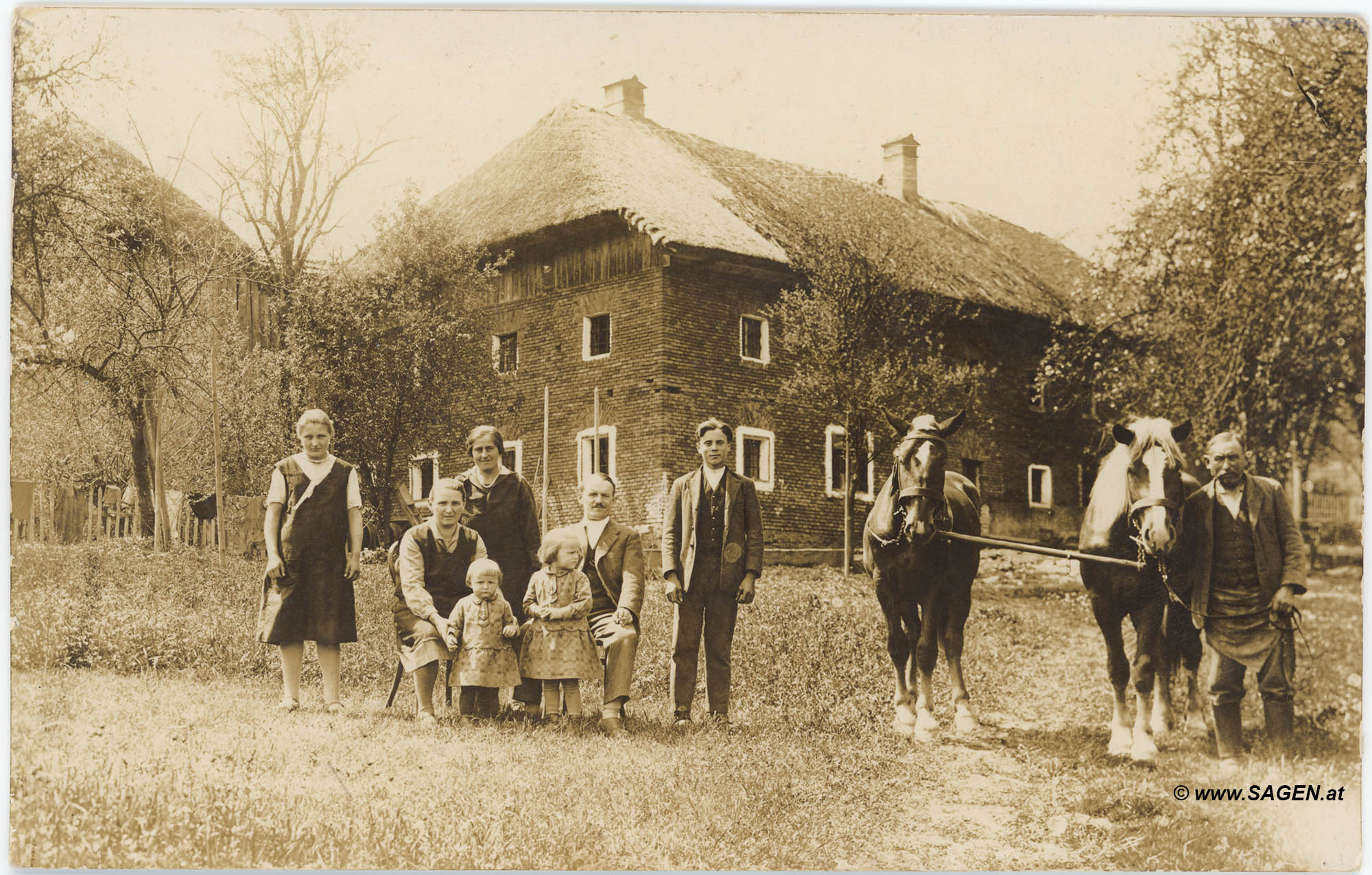 Bauernfamilie in Oberösterreich