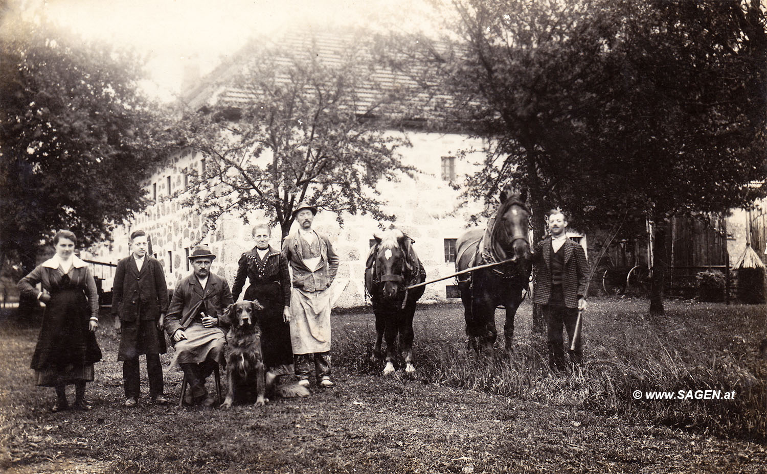 Bauernfamilie Oberösterreich um 1910