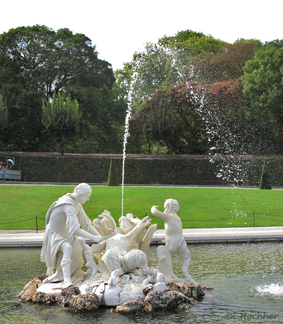 Belvedere-Brunnen im Schlosspark Belvedere in Wien