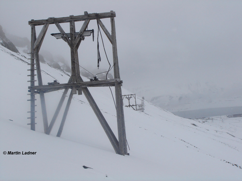 Bergbau-Seilbahn Spitzbergen