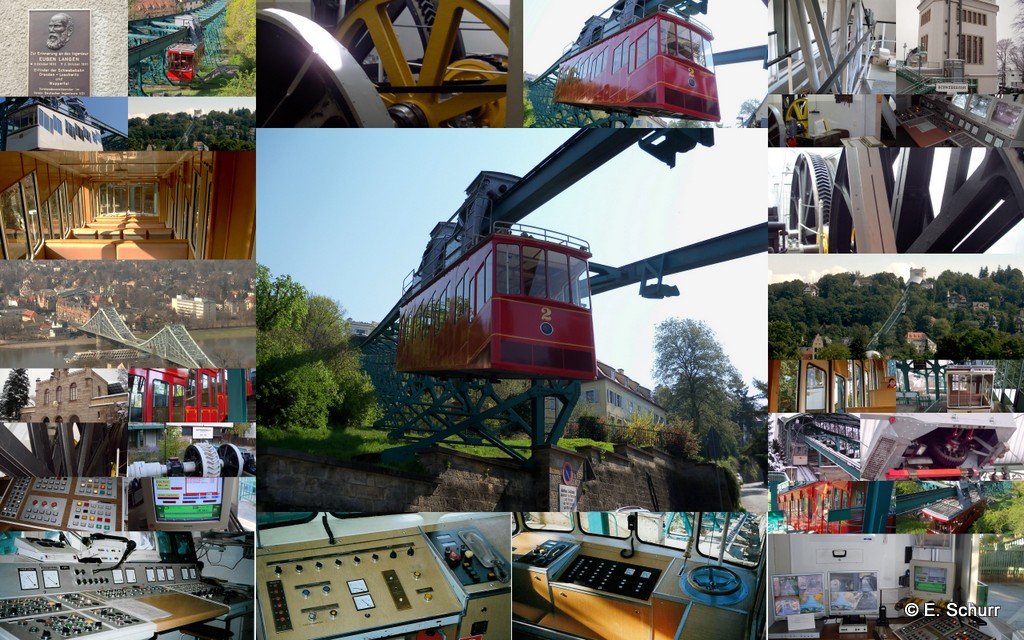 Bergschwebebahn Dresden -  Collage