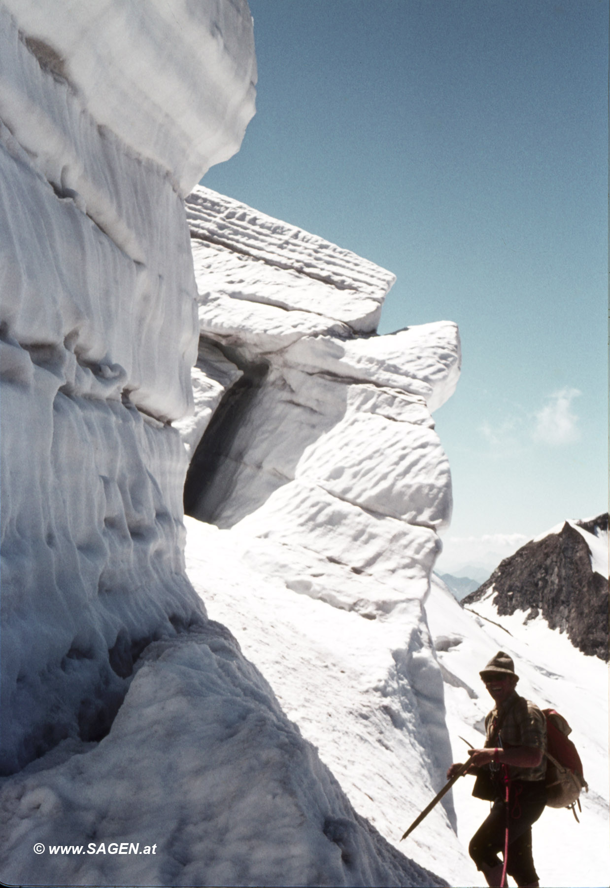 Bergsteigen am Gletscher bei Obergurgl