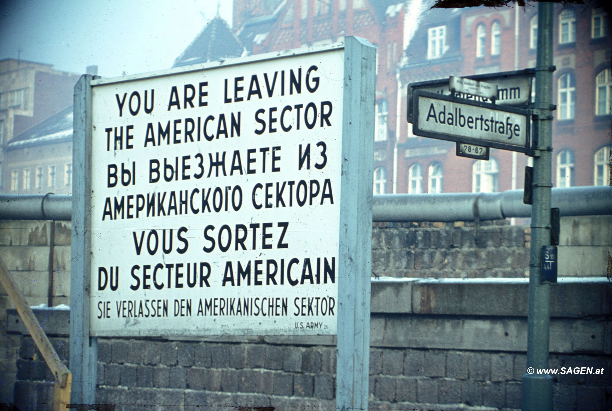 Berliner Mauer - Sie verlassen den Amerikanischen Sektor