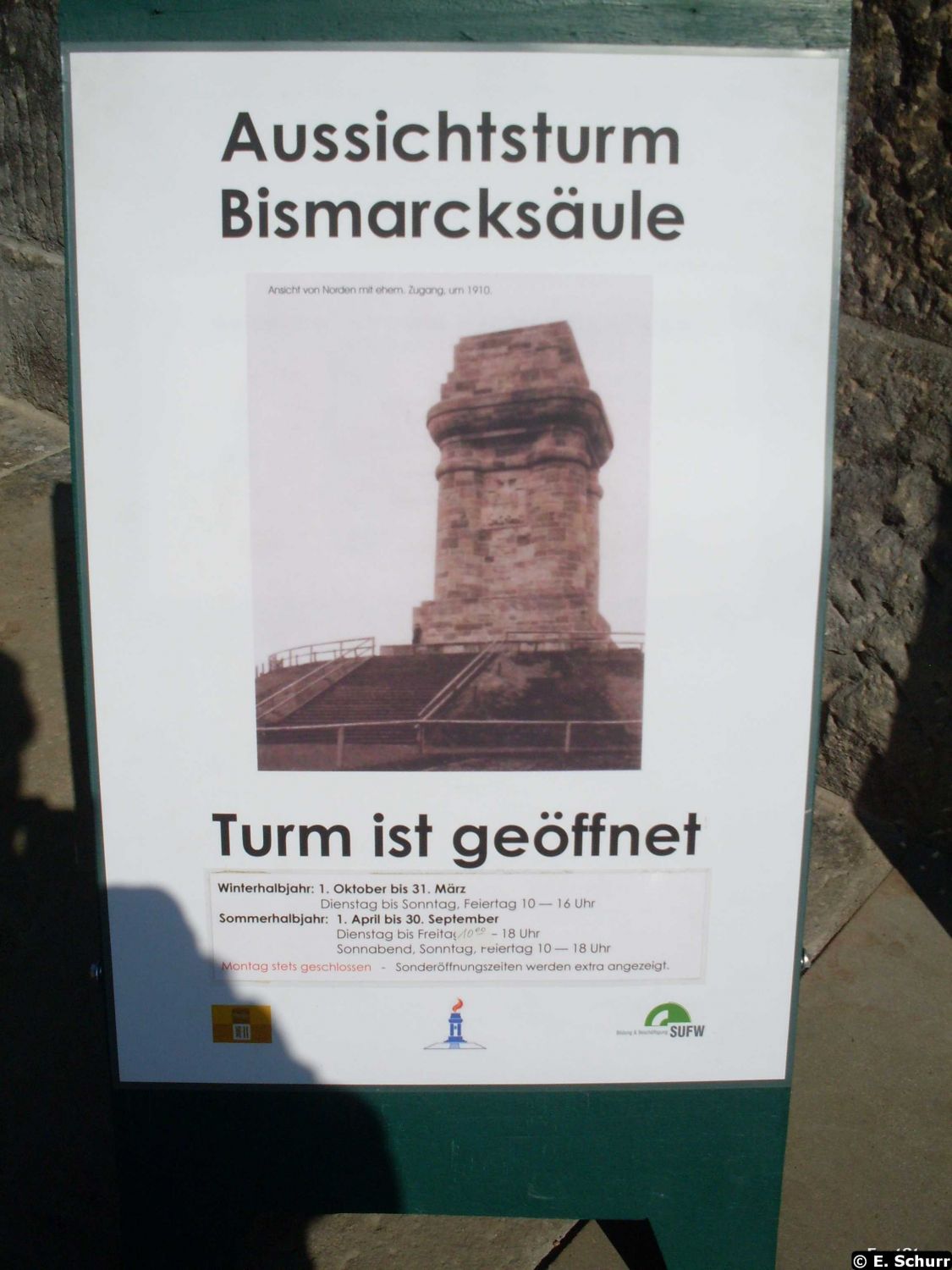 Bismarckturm Dresden - Informationstafel